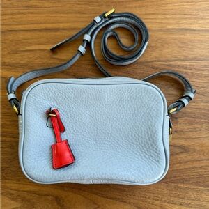 J Crew Leather Signet Bag in Light Blue